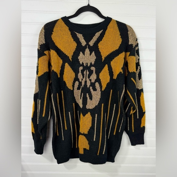 If… Sweaters - If…Women’s Vintage 80’s sweater, black & gold with metallic thread. Size Small.